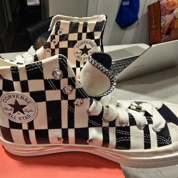 Converse Chuck 70 Checkered Pattern 'Ivory/Black' - A08764C MENS 10 NEW - Picture 1 of 12